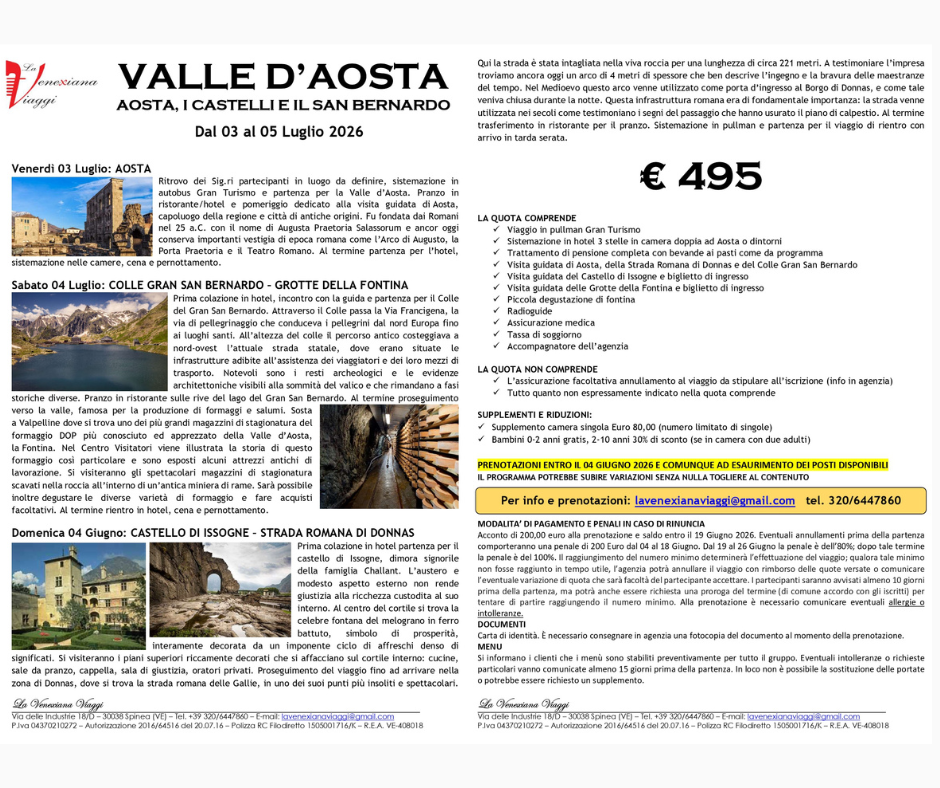 Valle d'Aosta 03-05.07.2026