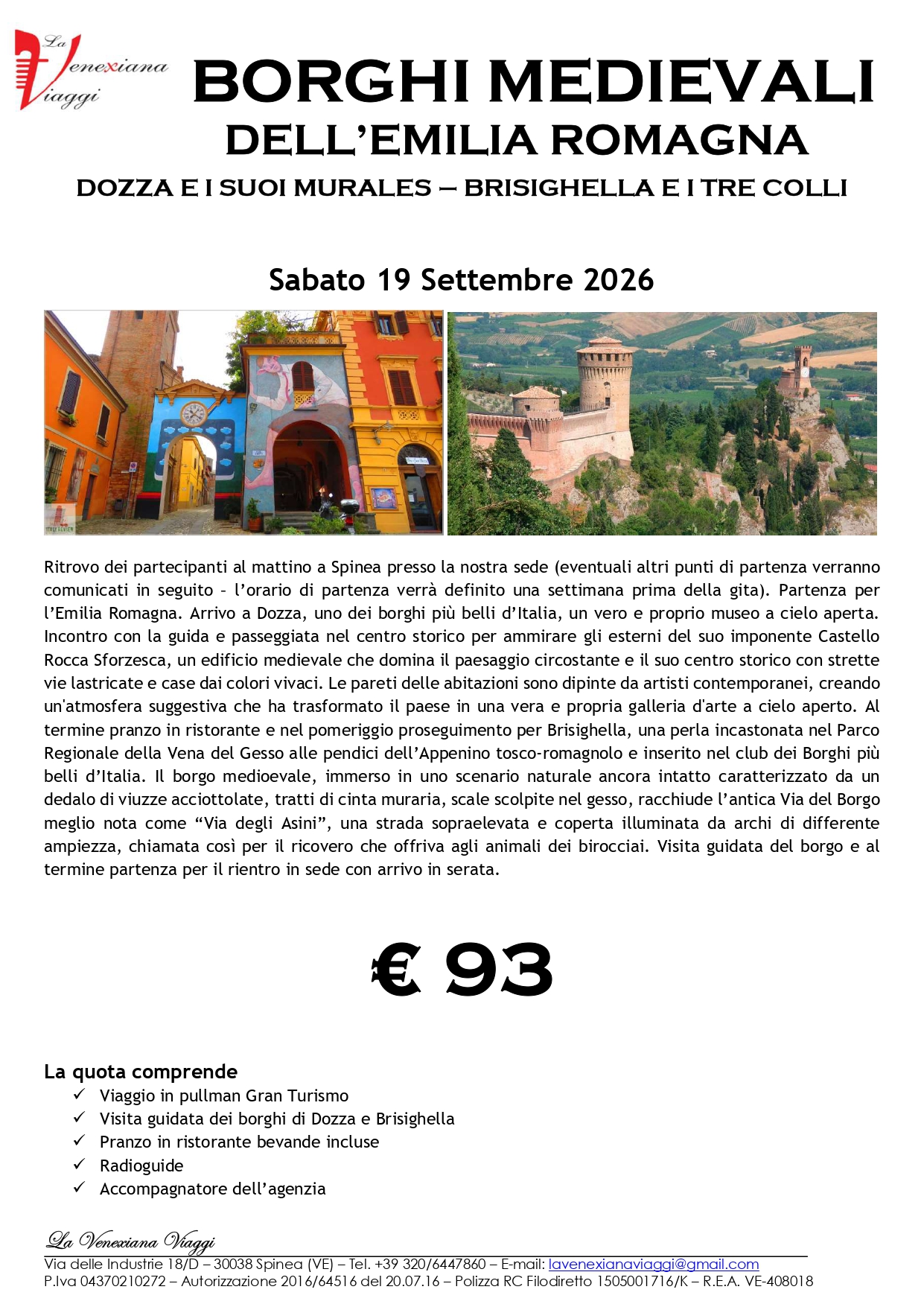 Dozza e Brisighella 19.09.2026